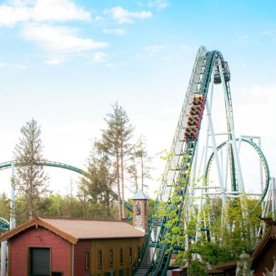 Fårup Sommerland Fønix forlystelsen om sommeren